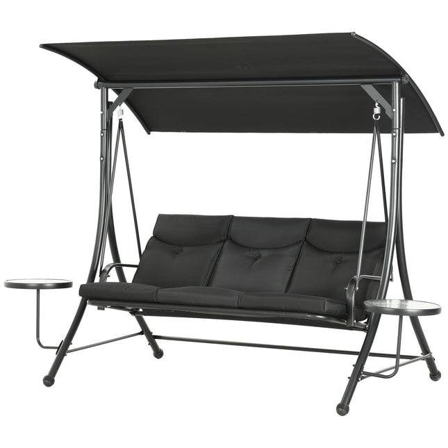 3-Sitzer Hollywoodschaukel mit Dach - Belastbar bis 300 kg