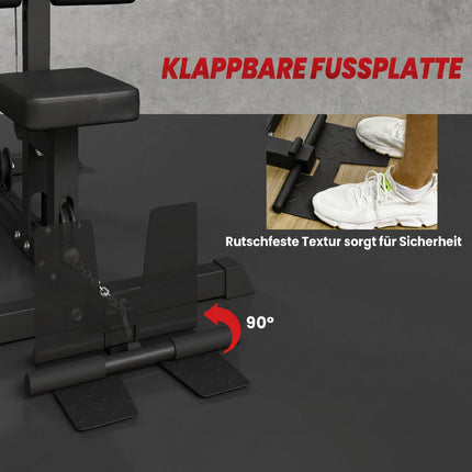 Home Gym Lat Pulldown & Row Machine, Steel & Faux Leather