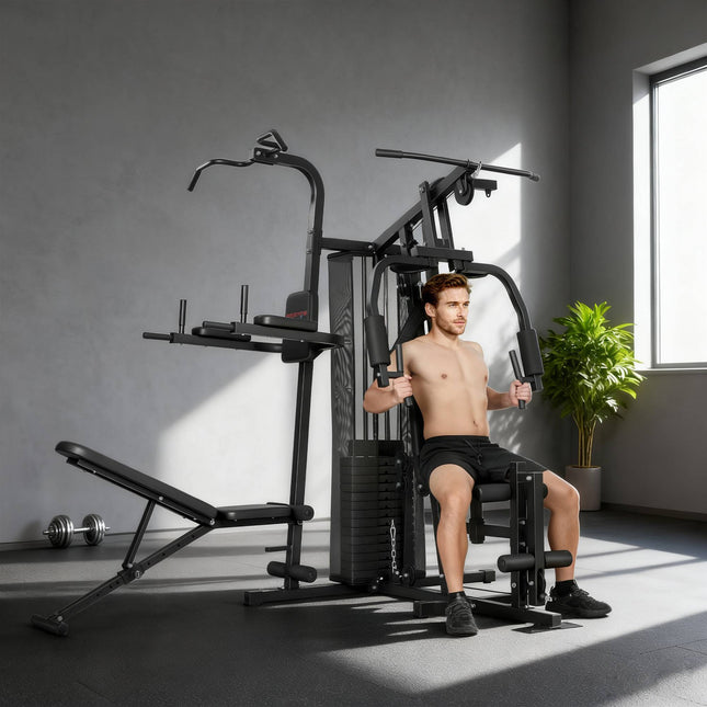 Heim-Fitnessstation – Verstellbare Hantelbank, 10+ Übungen