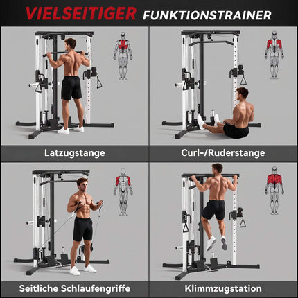 Home Gym Station with Lat Pulldown, Pull-Up Bar, Adjustable