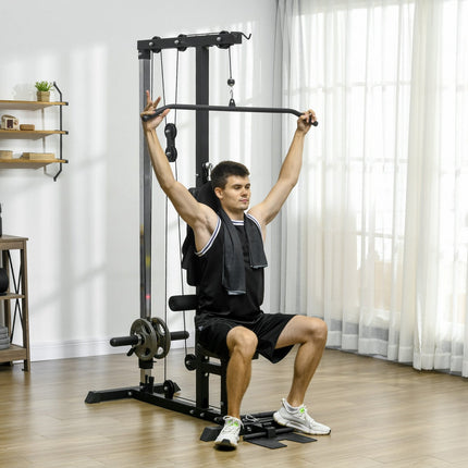 Heim-Fitnessstudio, Rudergeräte, ohne Gewichte, Fitnessgeräte für zuhause, Stahl, Kunstleder, schwarz