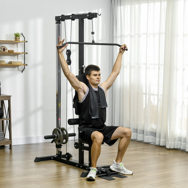 Heim-Fitnessstudio, Rudergeräte, ohne Gewichte, Fitnessgeräte für zuhause, Stahl, Kunstleder, schwarz