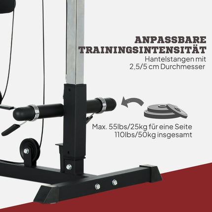 Heim-Fitnessstudio, Rudergeräte, ohne Gewichte, Fitnessgeräte für zuhause, Stahl, Kunstleder, schwarz
