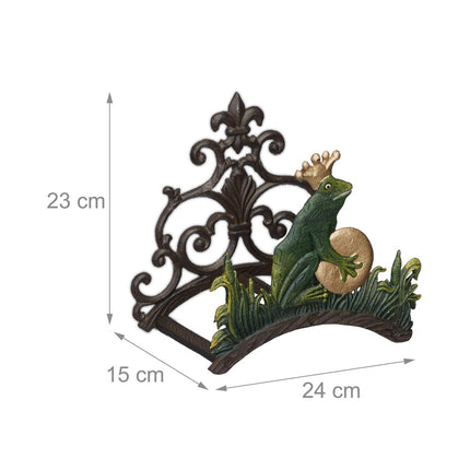 Schlauchhalter Gusseisen – Frosch-Design, Wandmontage