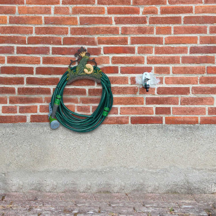 Schlauchhalter Gusseisen – Frosch-Design, Wandmontage