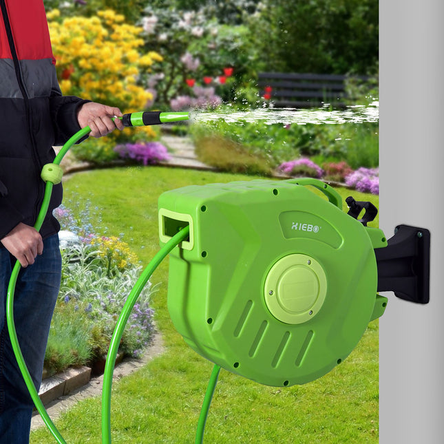 Automatischer Schlauchaufroller mit 22 m grünem drehbarem Luftschlauch