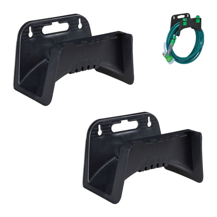Support de tuyau noir, lot de 2