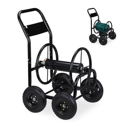 Schlauchwagen Metall Schwarz