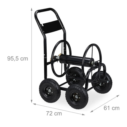 Schlauchwagen Metall Schwarz
