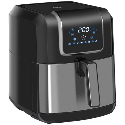 6,5 l Heißluftfritteuse, 1700W, LED-Bildschirm, antihaftbeschichteter Korb
