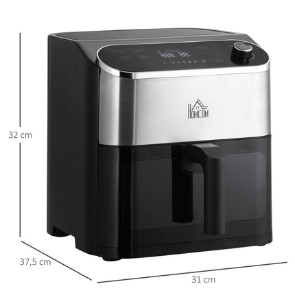 Heißluftfritteuse mit Touchscreen, 6,5 l, 1350 W, antihaftbeschichteter Korb