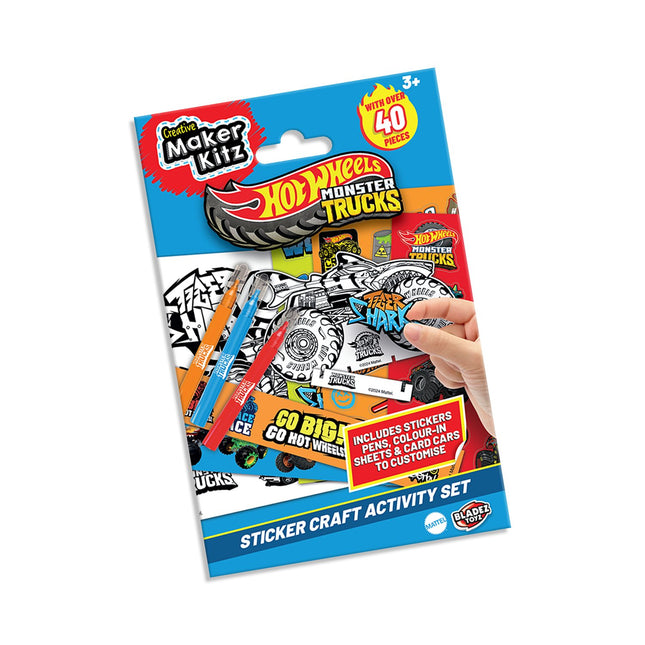 Hot Wheels Monster Trucks Sticker- und Bastelset für Kinder