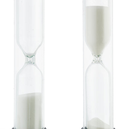 Sanduhr-Set, 5-teilig, schwarz, verschiedene Laufzeiten