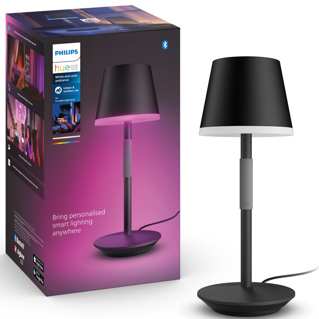 Hue Go Portable Tischleuchte Schwarz/Dunkelgrau