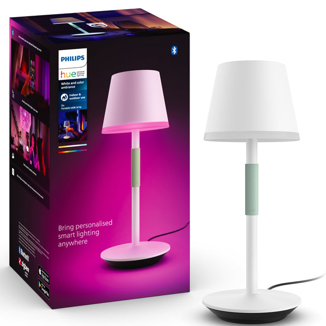Hue Go Portable Tischleuchte Weiß/Salbeigrün