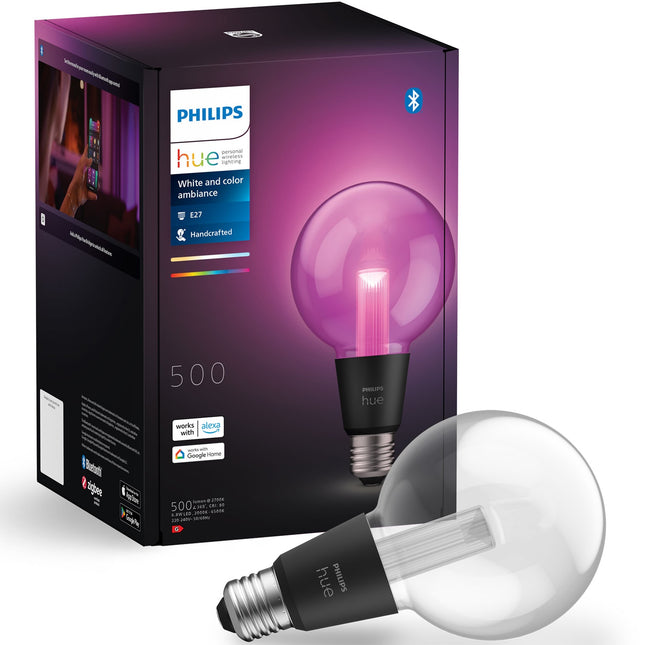 Hue Lightguide Globe 95mm E27 Weiß und Farbambiente