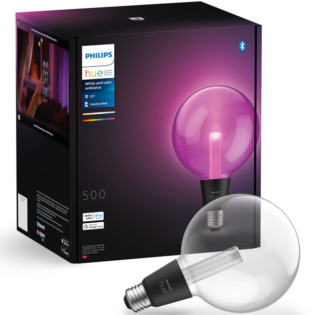 Hue Lightguide Globe Large 125mm E27 Weiß und Farbambiente