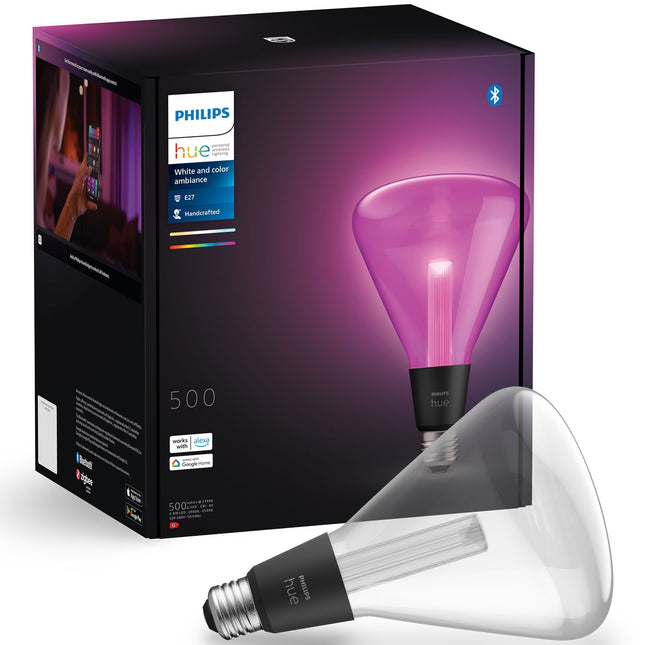 Hue Lightguide Triangle E27 Weiß und Farbambiente