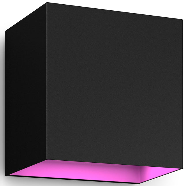 Hue Resonate Wandleuchte Downward Weiß und Color Ambiance Schwarz