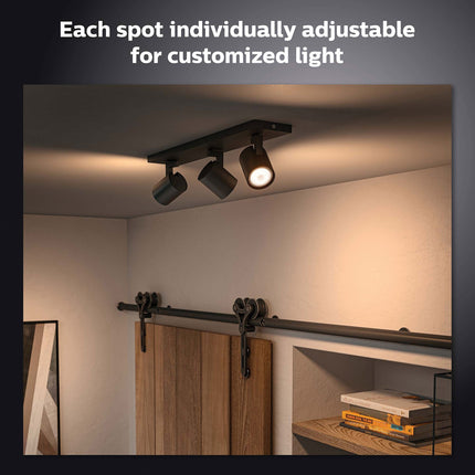 Hue Runner White Ambiance 3-Spot 1200 lm Schwarz