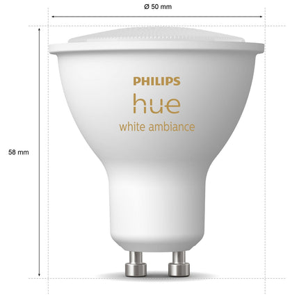 Pack de 3 ampoules Hue White Ambiance GU10