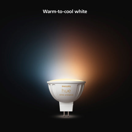 Ampoule Hue White Ambiance GU5.3 MR16 12 V 400 lm, 1 paquet