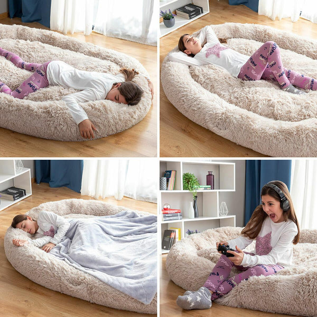 Pelíšek pro lidi XXL InnovaGoods béžový