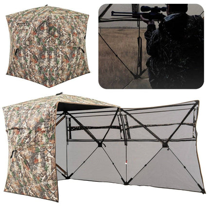 Hunting hideout for 2-3 people 360° transparent hunter's tent for deer and wild boar hunting