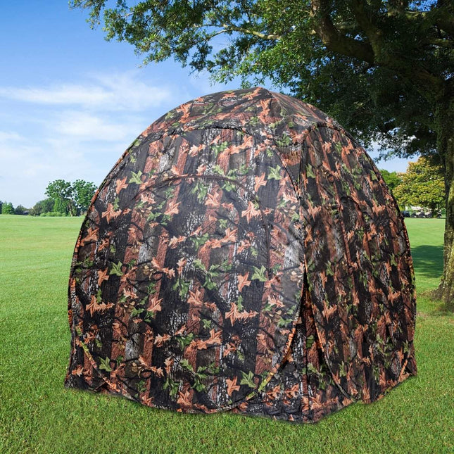 Jagdzelt im Pop-Up-Design mit 360°-Sicht &amp; Tragetasche &amp; Spanngurten für 2 Personen
