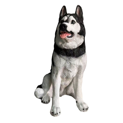 Husky Gartenhund-Statue, Polyresin, 86 cm