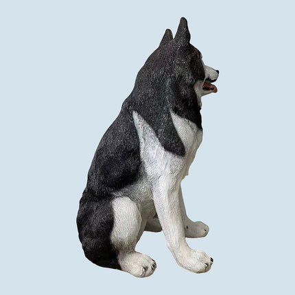 Husky Gartenhund-Statue, Polyresin, 86 cm