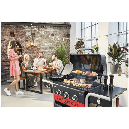 Hybridgrill Gas2Coal 2.0, 3+1 Brenner, Gas oder Kohle
