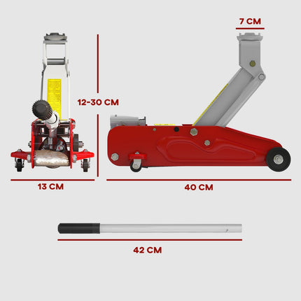 Hydraulic Car Jack, 2 Ton, 120-300mm Lift Range