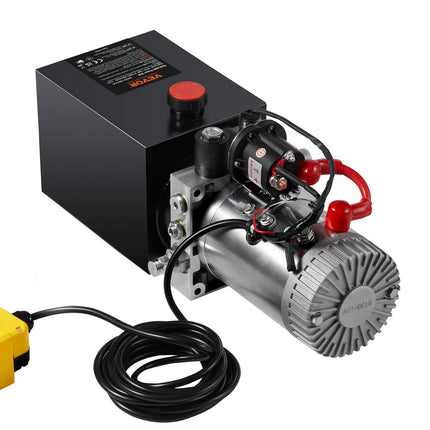 Hydraulic Power Unit, 12V DC, Single-Acting, 8-Quart