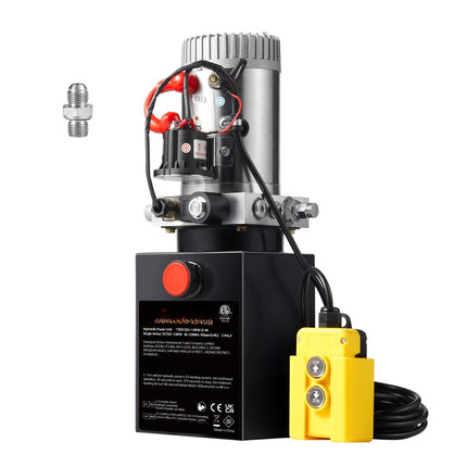 Hydraulic Power Unit, 12V DC, Single-Acting, 8-Quart