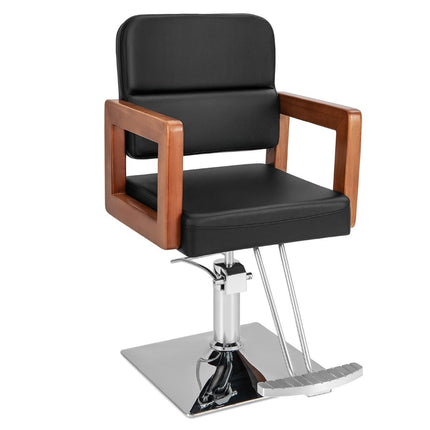 Hydraulic Salon Chair with 360° Rotation, Adjustable Height