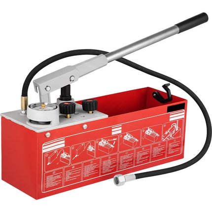 Hydrostatic Pressure Test Pump 60 Bar, 12 L Tank, Gauge