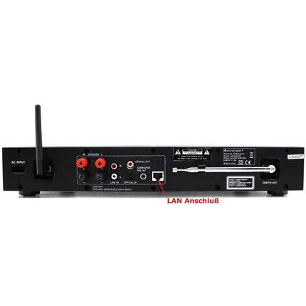 ICD4350SW multi-audio systém s WLAN/LAN internetovým/DAB+/FM rádiem, CD/MP3, USB, Bluetooth®, ovládání aplikací