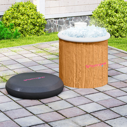 Aufblasbare 300-Liter-Eisbadewanne – Deckel, Pumpe und Tasche inbegriffen