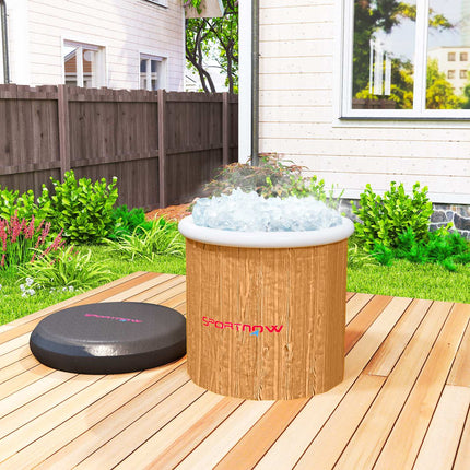 Aufblasbare 300-Liter-Eisbadewanne – Deckel, Pumpe und Tasche inbegriffen