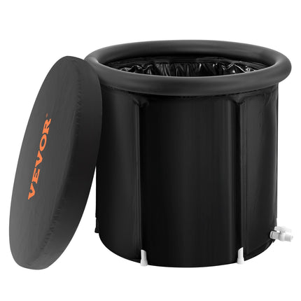 Ice Bath Tub, 85 cm Inflatable Cold Plunge, 330 L Cover