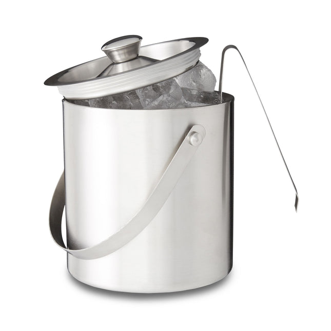 Ice Bucket 1.5 Liter Closing with Lid and Tongs, Ice Cube Container Wine Cooler