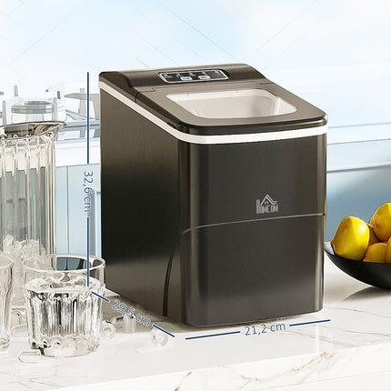 Eismaschine 12kg/24h mit LED-Display und Selbstreinigungsfunktion