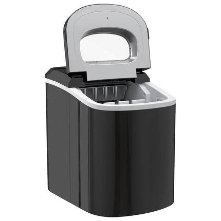Ice cube machine with 12 kg/24 hours, double ice sizes, self-cleaning
