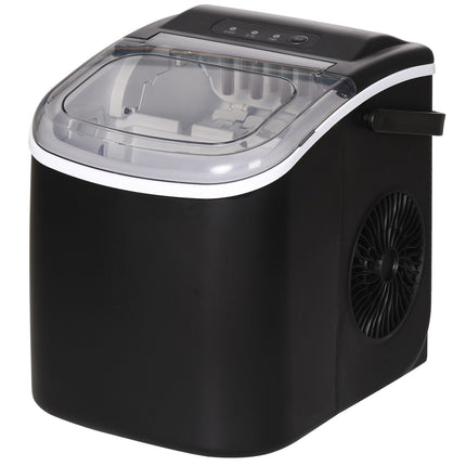 Eiswürfelbereiter, 9 Würfel in 6-12 Min., 12 kg/Tag, schwarz