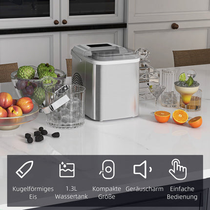 Ice machine, self-cleaning, 12 kg/day, white