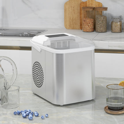 Ice machine, self-cleaning, 12 kg/day, white