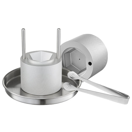 Ice Diamond Press 2.4 in, Aluminum Kit with Tongs, Tray