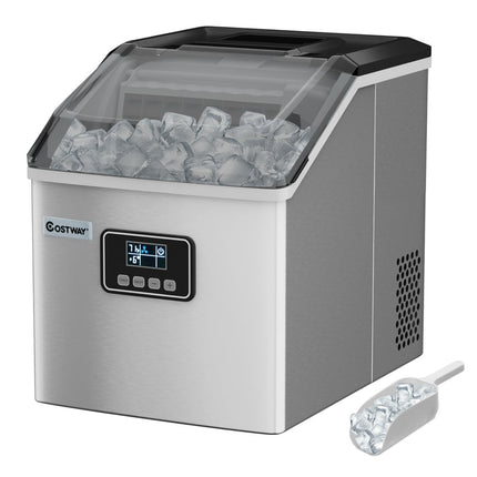 Ice Maker 2.4L with Scoop, Timer & Self-Cleaning, 18kg/24H