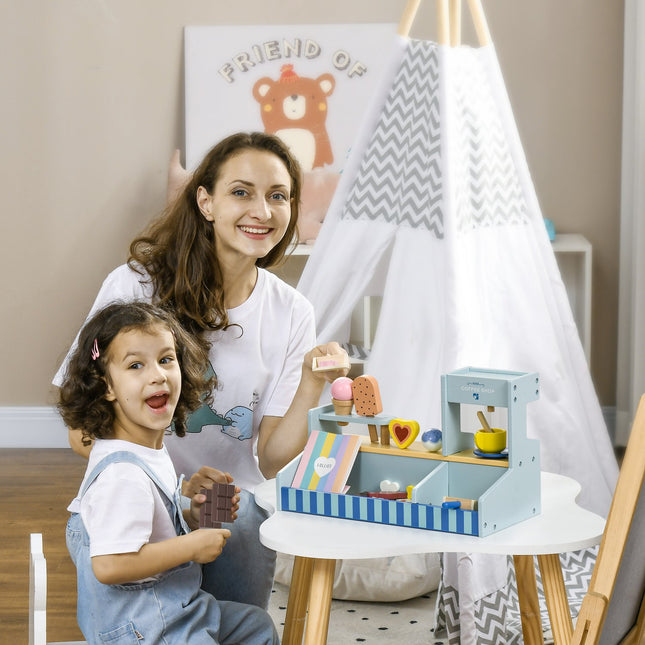 Ice cream shop for children, Light blue, 2-5 years
